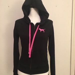 Victorias Secret PINK Zipper Hood Sweatshirt XS.